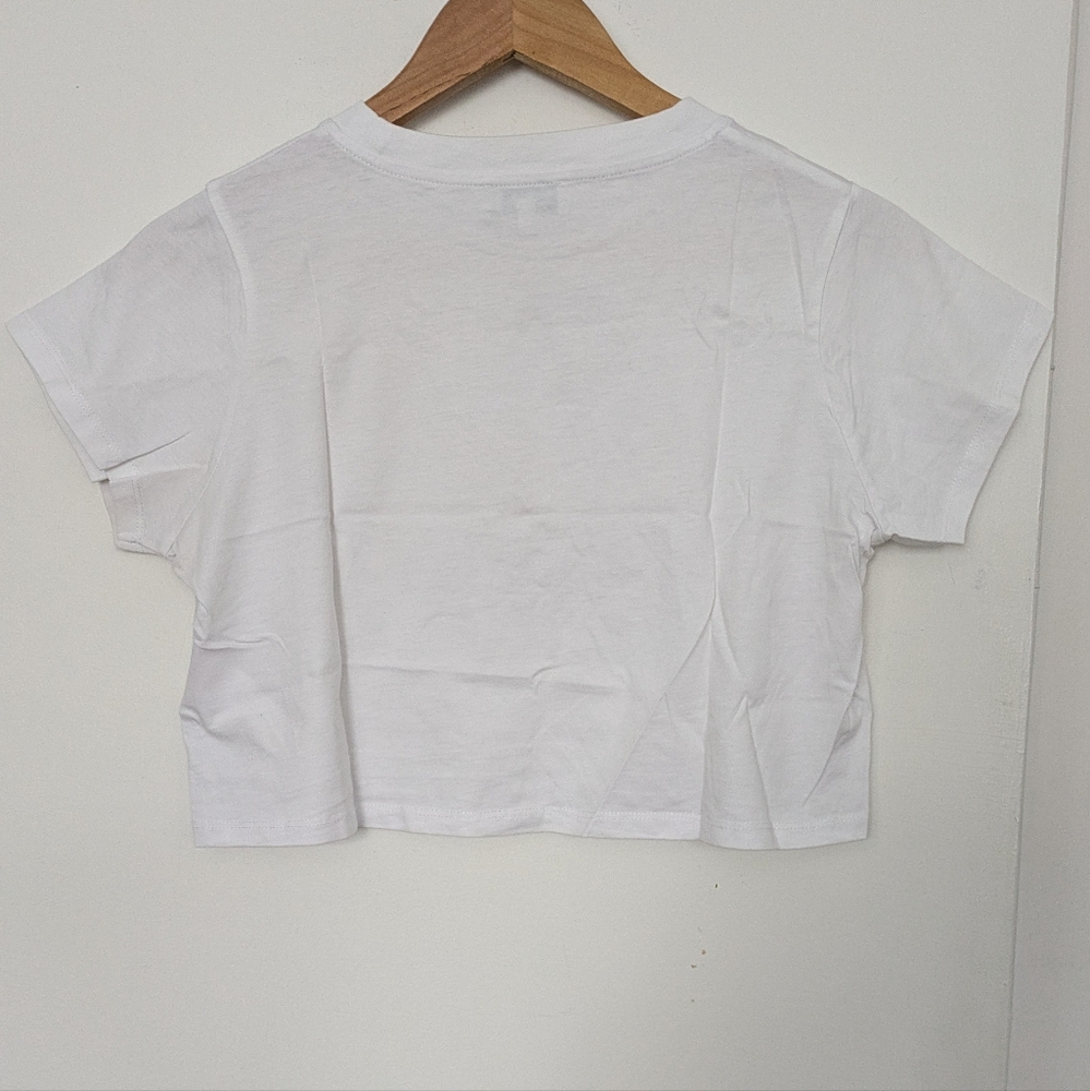Fiorucci White Angel Print Cropped Top - Picture 4 of 8